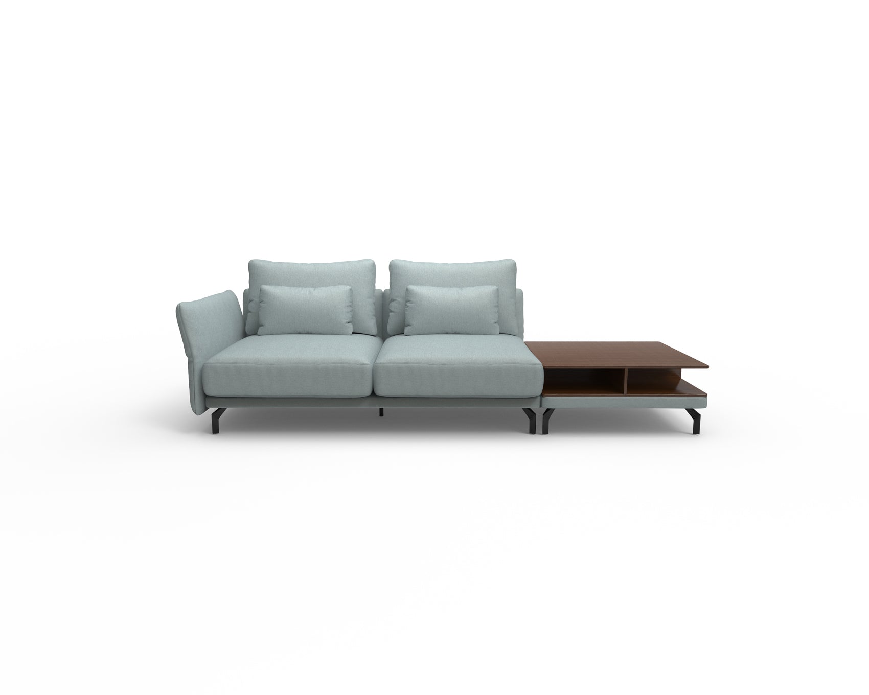 Seagull 2 Seater Sofa with Shelf Table (Right)
